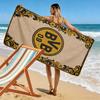 Bold Stripes BVB Emblem beach towel soft beach Outdoor pool towel seaside quickdrying swim towel beach towel Outdoor picnic beach mat printing