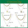 No Ip Stainless Steel Layered Water Drop Necklace With Zirconia For Women Fashion Jewelry