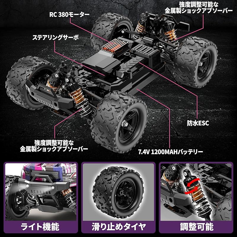 RC Car, Perfect Gift for Girls and Beginners, 1/18 Scale 4WD Electric RC Car, 2.4GHz, 40km/h High Speed, Off-Road RC Buggy, All-Terrain, Two Speed