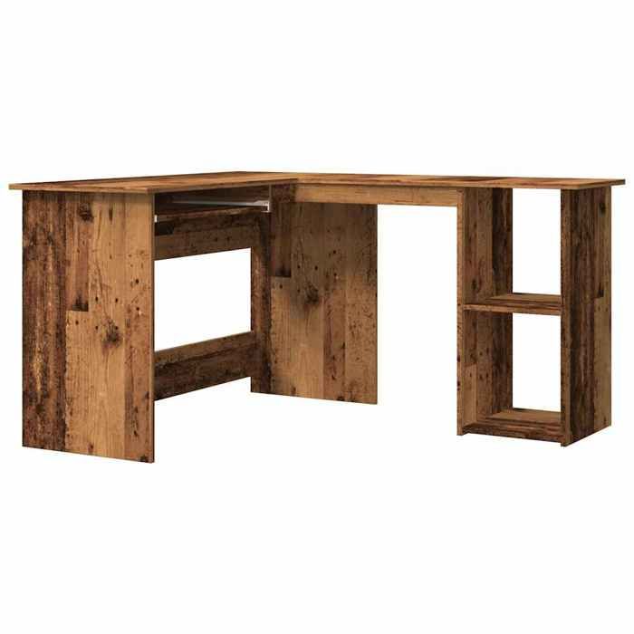 VidaXL Bureau d'angle vieux bois 120x140x75 cm bois d'ingénierie, bureau, bureau d'étude, mobilier de bureau à domicile, 855900