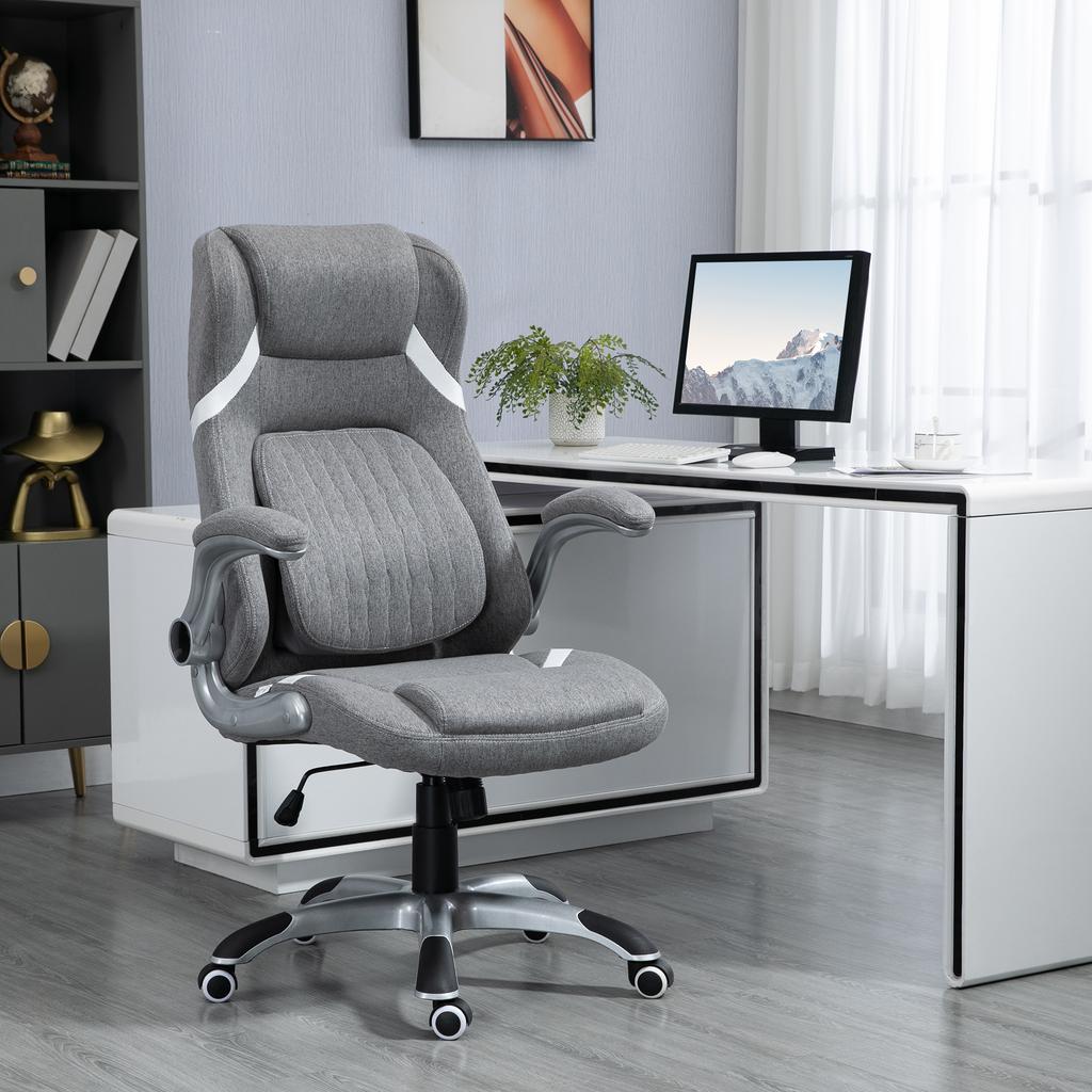 Reclining Office Chair in Breathable Fabric and Steel with Adjustable Height, 68x76x109-117 cm