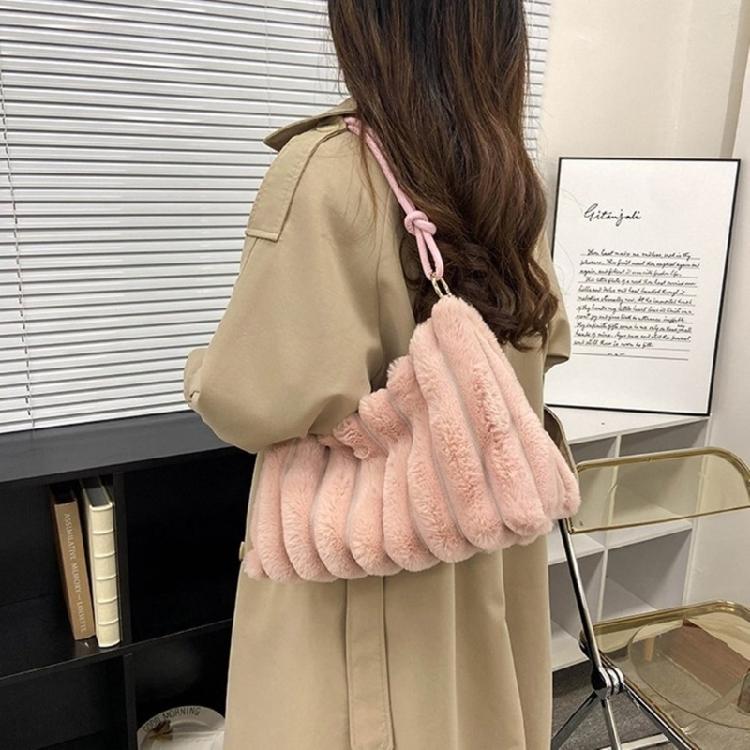 Y2K Plush Handbag Shoulder Bag Underarm Bags Suitable for Travel and Shopping