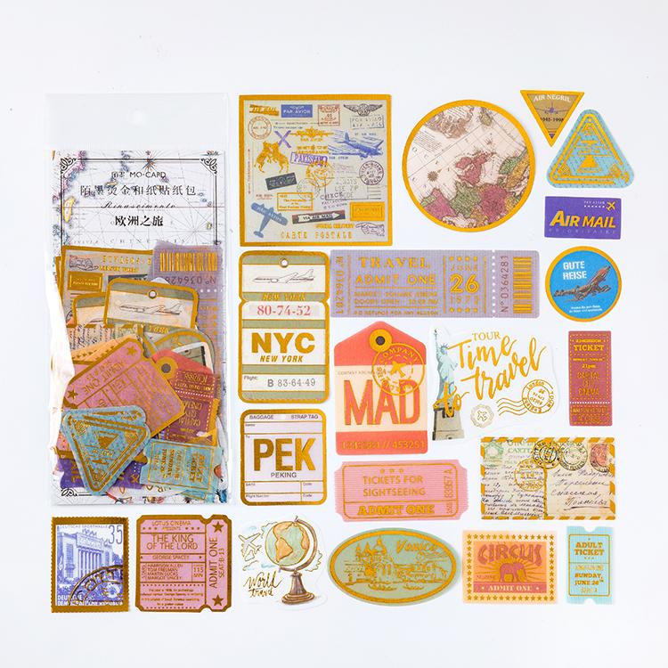 

8 styles 60 pcs Renaissance series stickers DIY decorative stickers Junk Journal Supplies Scrapbooking Material Diary Album