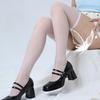White Stockings Pure Desire Half Knee Stockings Women'S Bow Black Silk High Net Socks Jk Thigh Socks Purple Stockings