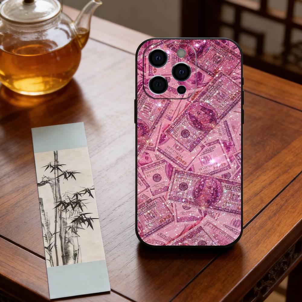 Cool pink money pattern for girls Phone Case Silicone Soft For IPhone 17 16 15 14 13 12 11 X XR Plus Pro Max Plus