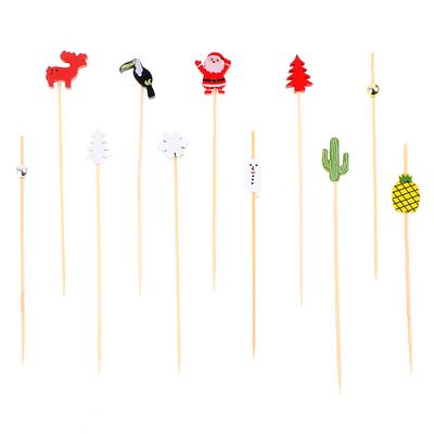 100Pcs12Cm Bambus Pick Buffet Cupcake Obst Gabel Party Dessert Salat Stick