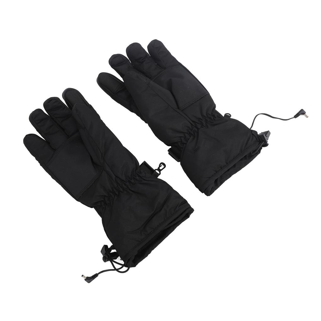 1Pair Electric Heated Gloves Waterproof Nylon Touchscreen Battery Powered Thermal Gloves for Ski Riding Outdoor Winter