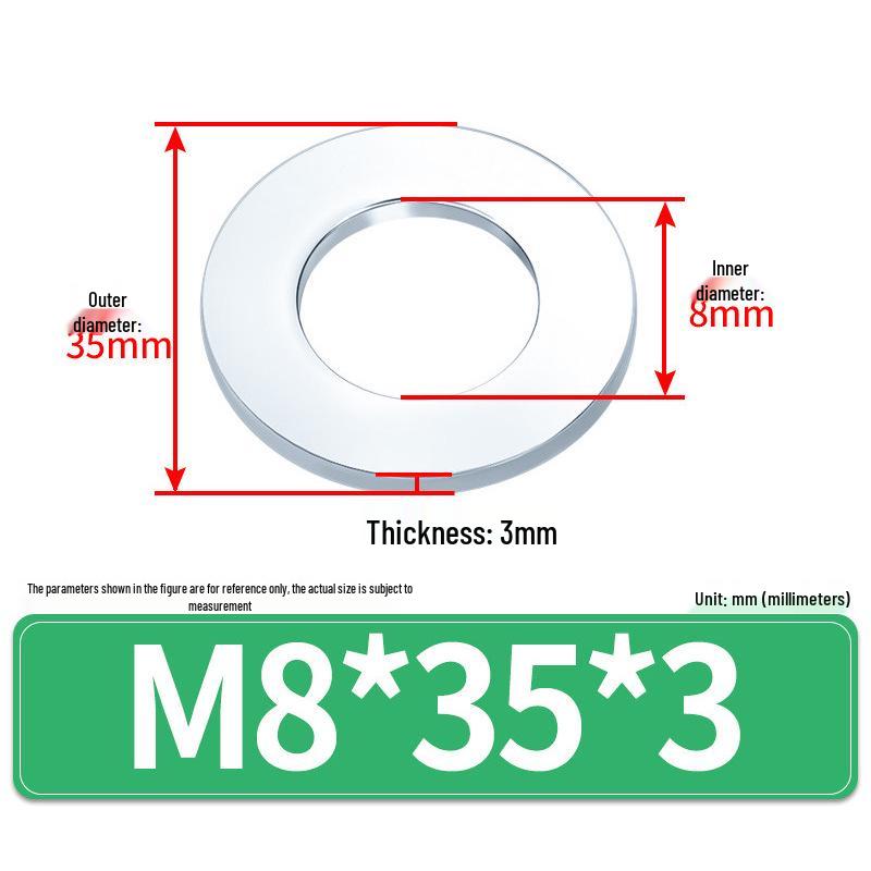 Extra Large Galvanized Metal Flat Washers - Sizes M1.6 to M14