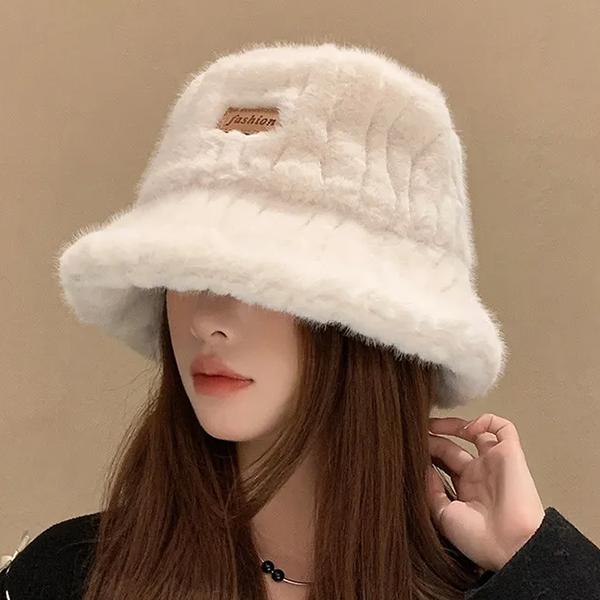 WTEMPO Retro Elegant Warm Thickened Soft Hats Women's Autumn Winter Casual Versatile Plush Hats Solid Color Windproof Cold-proof Hats