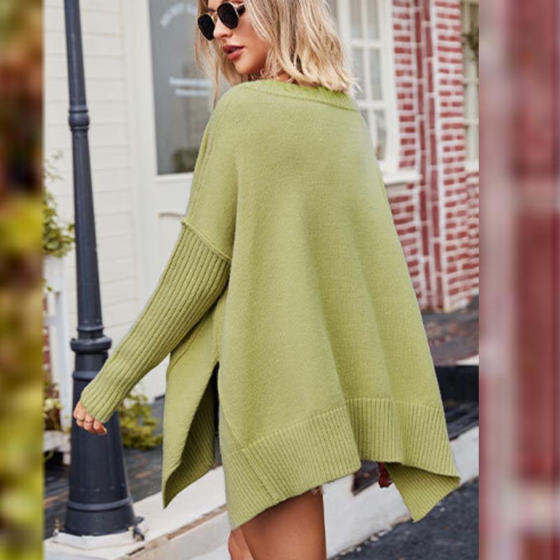 Damenpullover mit V-Ausschnitt, große Größe, modische Strickwaren, sexy Pullover