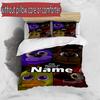 3pcs Duvet Cover Set (1*Duvet Cover + 2*Pillowcase, Without Core), Custom Name Five Nights At Freddy's Pattern Bedding Set, Home Bedroom Decor Gift