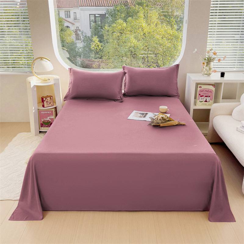 Modern Minimalist Cotton Bed Sheet With Soft Washable Fabric For Single Dorm Bed