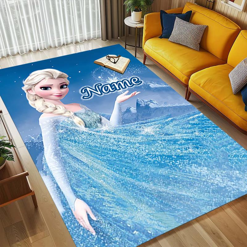 Personalized Name Forest Friends Living Room Non-Slip Area Rug Soft Carpet for Bedroom Kids Playroom Sofa Office Home Decor Doormat