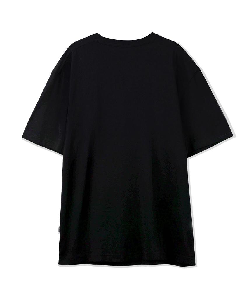 WACKY WILLY Signatur Kiki Aufnäher Kurzarm T-Shirt Schwarz