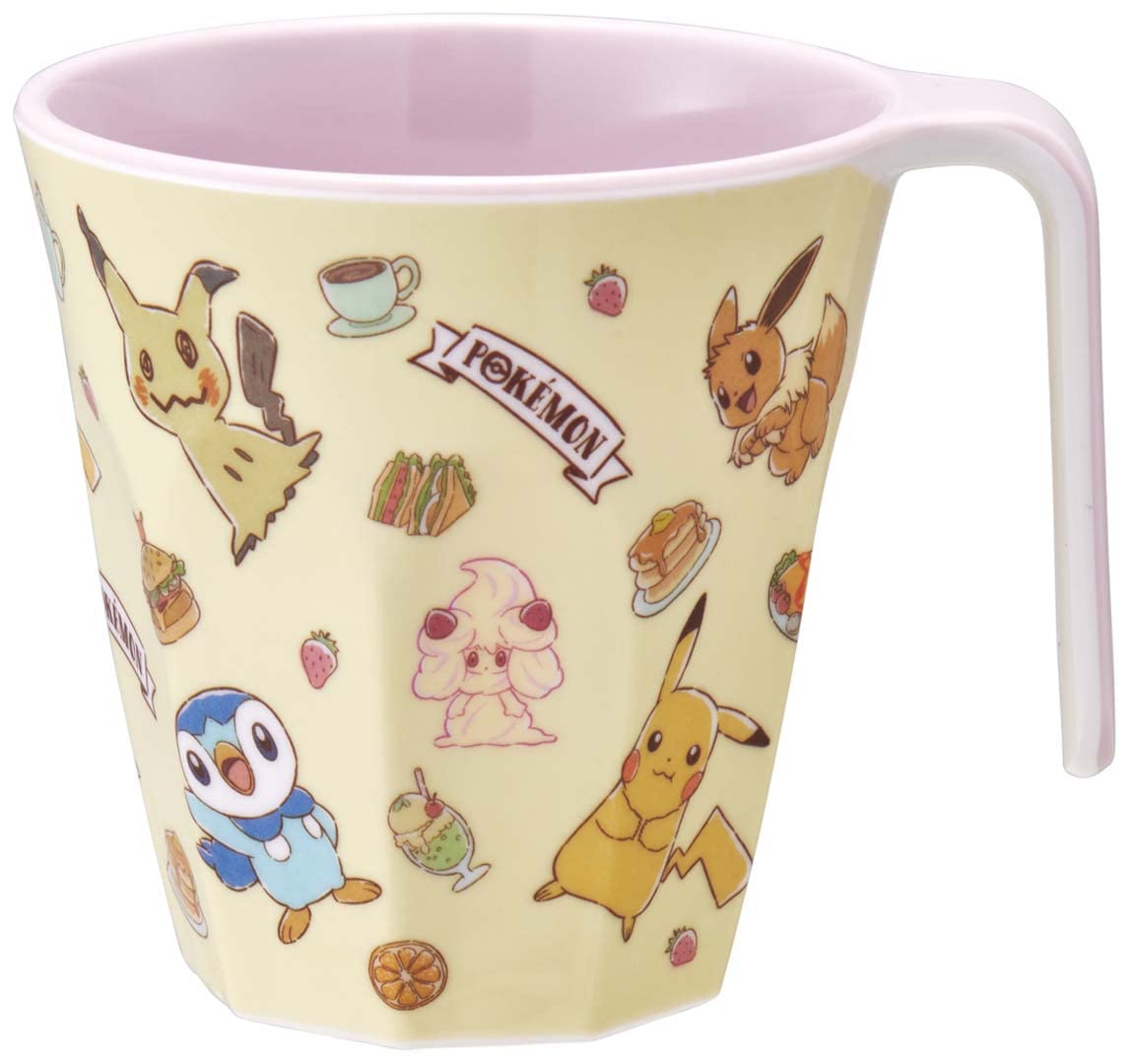 Skater Melamine Tumbler with Cafe Handle, 300ml, Pokémon Art, MTH3-A