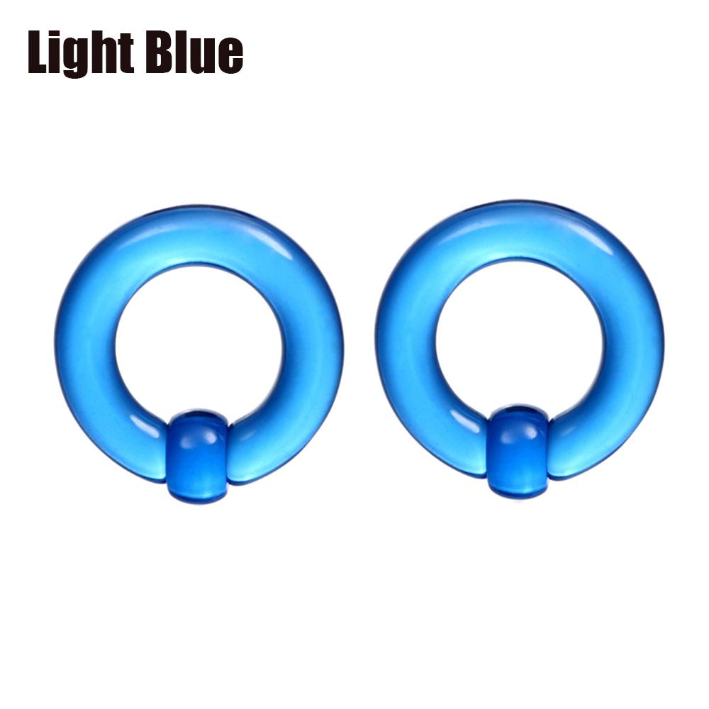 Pair Acrylic BCR Captive Bead Ring Big Large Size Ear Tunnel Plug Expander Gauges Nose Septum Ring Earring Piercing Body Jewelry