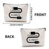 Zippered Linen Bag Lipstick Bag Travel Makeup Bag Women School Teacher Gift Cosmetic Pouch Wallet Portable Organizer
