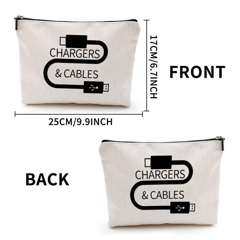 Zippered Linen Bag Lipstick Bag Travel Makeup Bag Women School Teacher Gift Cosmetic Pouch Wallet Portable Organizer