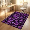 Dinosaur Theme Crystal Velvet Rug Personalized Custom Name Text Soft Floor Mat Home Decor