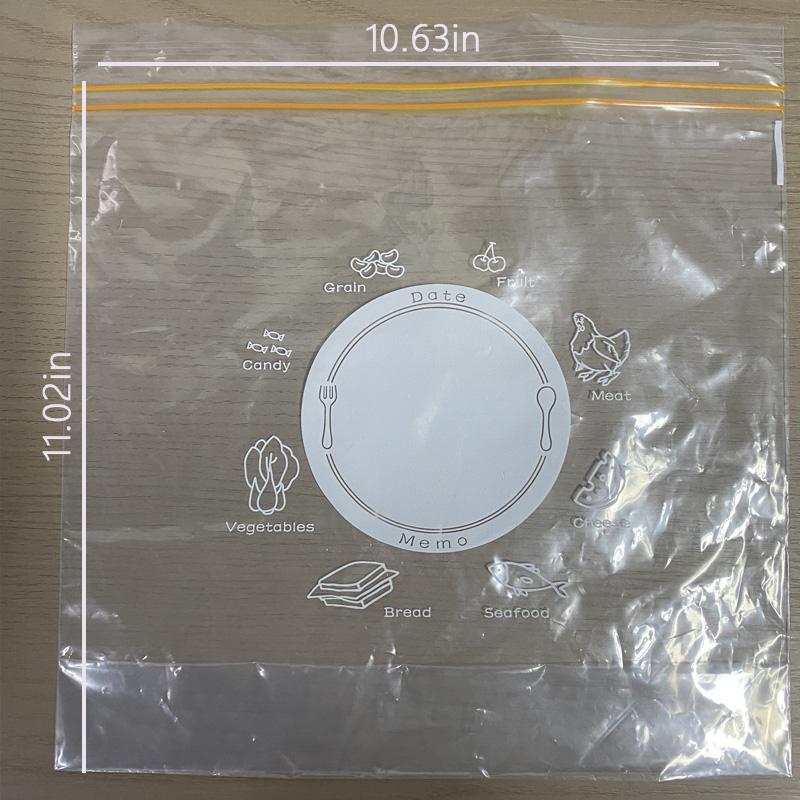 50Pcs Food Grade PE Storage Bags Practical Good Sealing Strong Load-Bearing Fresh-Keeping Organizer Bags