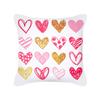 Peach Skin Pillowcase Valentine's Day Pillowcase Pink Heart-shaped Pillow Romantic Series Home Decoration Sofa Cushion Cover