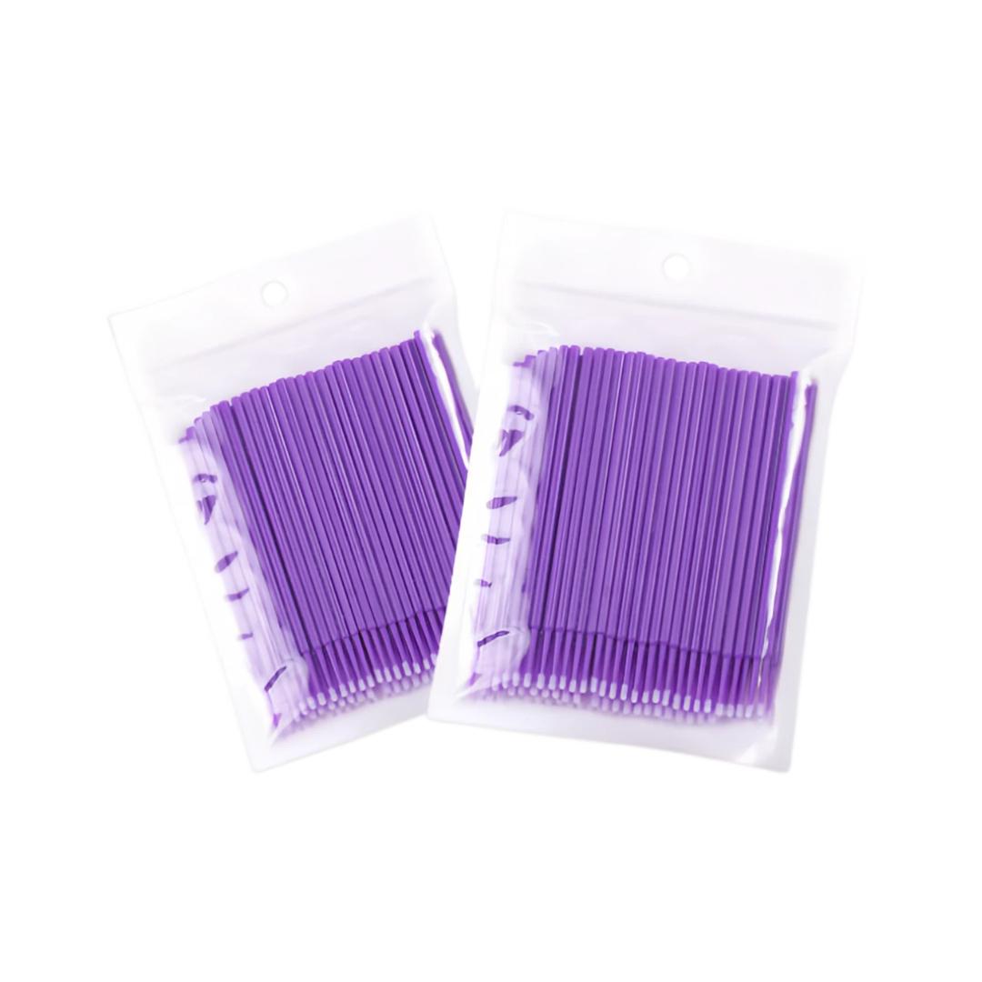 

UPLUS Nano Cotton Swabs, Thin and Small Cotton Sticks, Purple, 200 Pieces, Eye Makeup фіолетовий