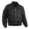 Mens Bomber Jacket With Baseball Collar Oversized Fit Large Pockets Windproof Water-Resistant Fall Casual Outerwear