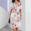 2025 Women's Dresses Floral Print Summer Elegant Dresses Female Short Sleeve Dress Fashion Casual Daily Clothes