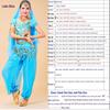 YX Belly Dance Costume Set: Ethnic Indian Dance Pants & Highlights Stage Performance Outfit