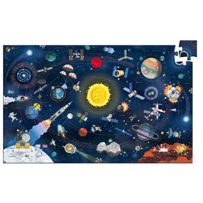 Quebra-cabeça Observação Espacial DJECO, 200 Peças, Quebra-Cabeça de Encaixe, Espaço, Quebra-Cabeça Infantil, Busca por Imagens, Busca por Itens, Foguete, Planetas, Estiloso, Nórdico, Educati