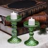 Creative Christmas Light Luxury High Footed Glass Candleholder Home Candleholder Base Romantic Wedding Table Creative Home Decor