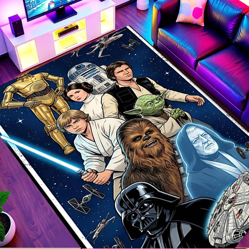 Star Wars Print Rug, Washable Floor Carpet, For Entryway Dorm Laundry Room Office Study, Home Decor Birthday Christmas Gift