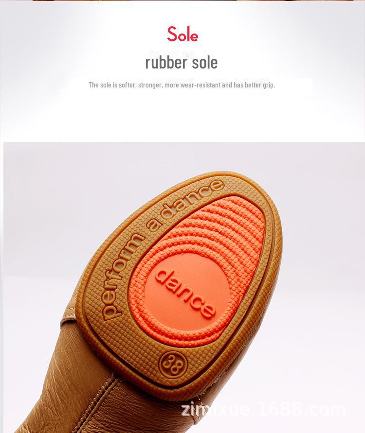 Women's Soft Bottom Pigskin Ballet Shoes - New Style for Classical Dance Training