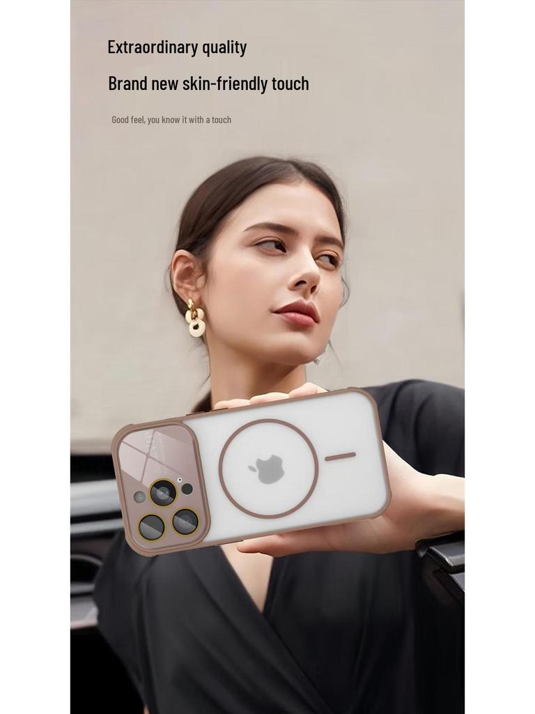 iPhone 17 Pro Large Magnetic Case: Transparent, Frosted Heat Dissipation, Drop-Proof Protective Cover