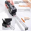 3-In-1 Laser Tape Measure 5M/16Ft, Green Laser, Type-C Charging, Auto Lock, Bubble Level For Diy, Construction & Home