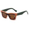 European American Retro Square Sunglasses Personalized Thick Frame Unisex Classic Splicing Color Trendy Glasses