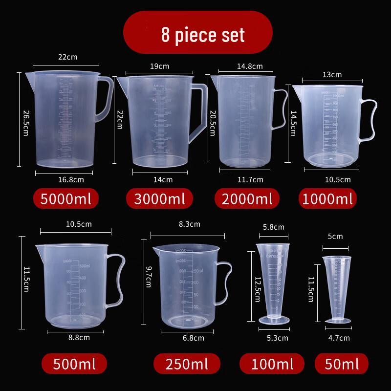 Classic 8-Piece Plastic Measuring Cup Set