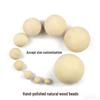 Large Natural Solid Wood Handmade Round Beads for DIY, Paintable
