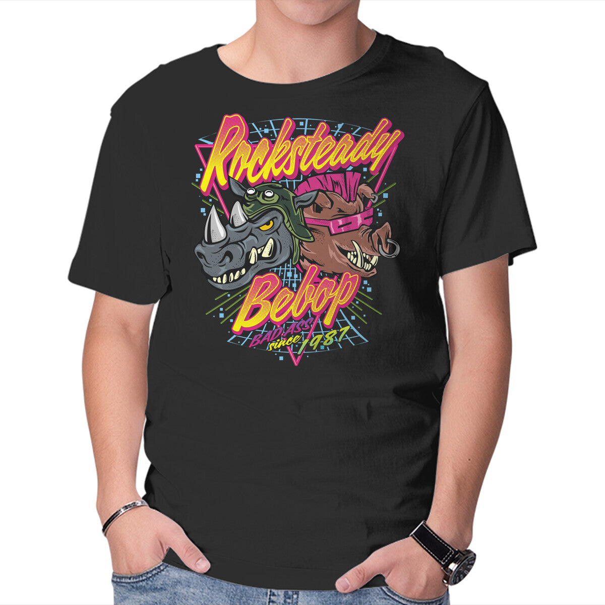 Unisex Crew Neck T-Shirt Double Trouble Mutant Graphic Short Sleeve Casual Tee XL