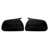 For Toyota Highlander 2008-2013 Car Rearview Side Mirror Cover Horn Wing Cap Exterior Door Case Trim Carbon Fiber Black