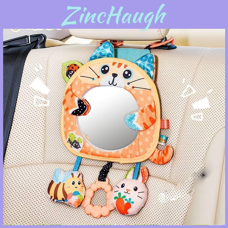 Dinosaur Fun Baby Car Mirror With Visual Stimuli And Rattles For Infant Development