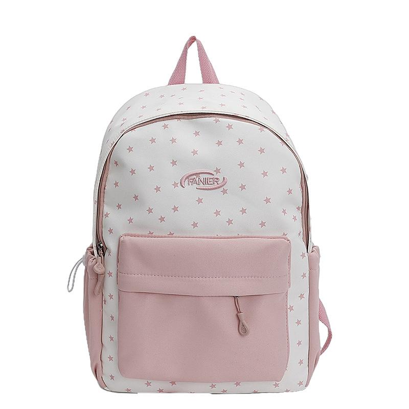 Schoolbag large capacity cute college style schoolbag female Japanese plaid girl small fresh junior high school student backpack