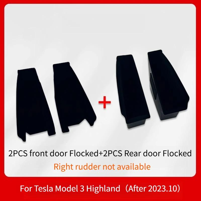 For Tesla Model Y Juniper Model 3 Highland Car Door Side Storage Box Armrest Phone Container Door Organizer Handle Pocket Tray