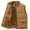 Invierno Hombre Forro Polar Cálido Chaleco Abrigos Hombres Cuello Alto Ejército Acolchado Chalecos Ropa Chaqueta Hombre Chaleco Sin Mangas
