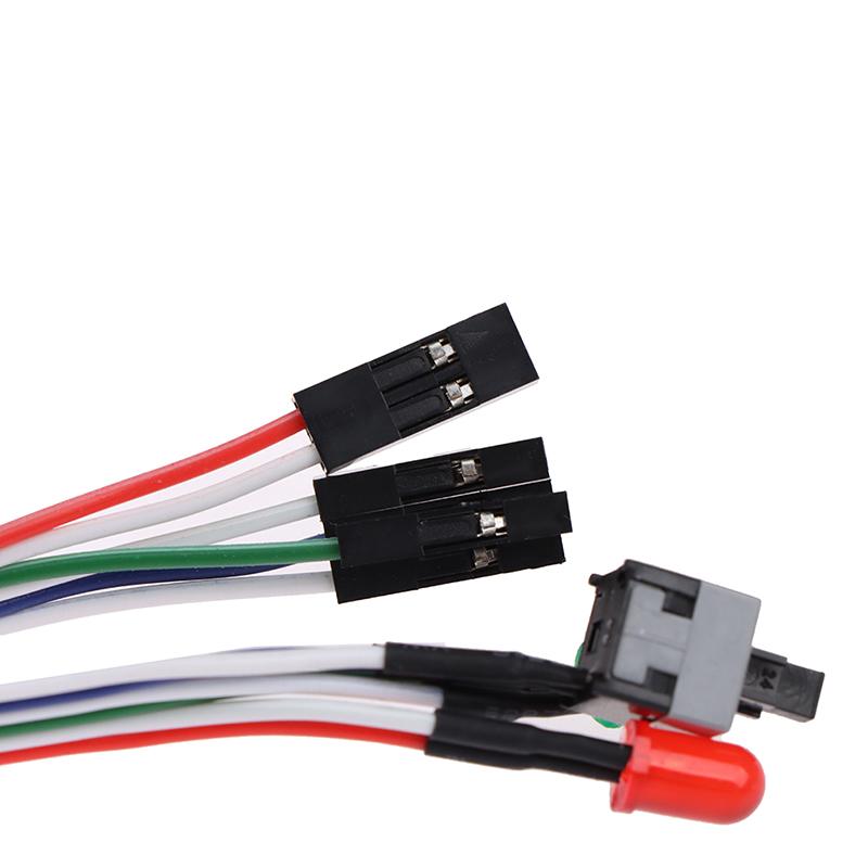 Cablu Alimentare Placă de Bază PC Atx On/Off/Reset Lumină LED Comutator Alimentare Resetare