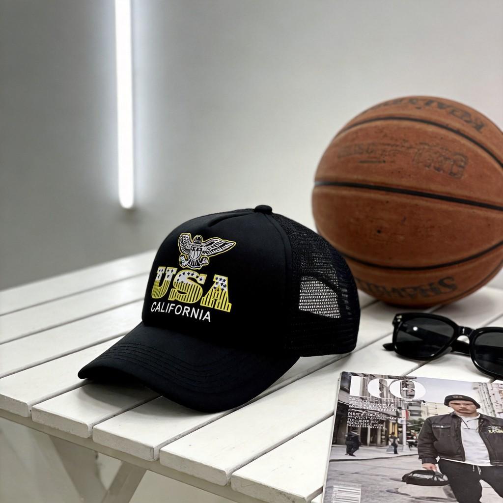 USA Logo Baseballkappe mit breiter Krempe Sonnenschutz Verstellbar Für Sommerliche Outdoor-Aktivitäten