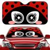Cute Ladybug Car Windshield Sunshade Red Black with White Dots Foldable for Cars Auto Accessory Car Sunshade Front Windshield