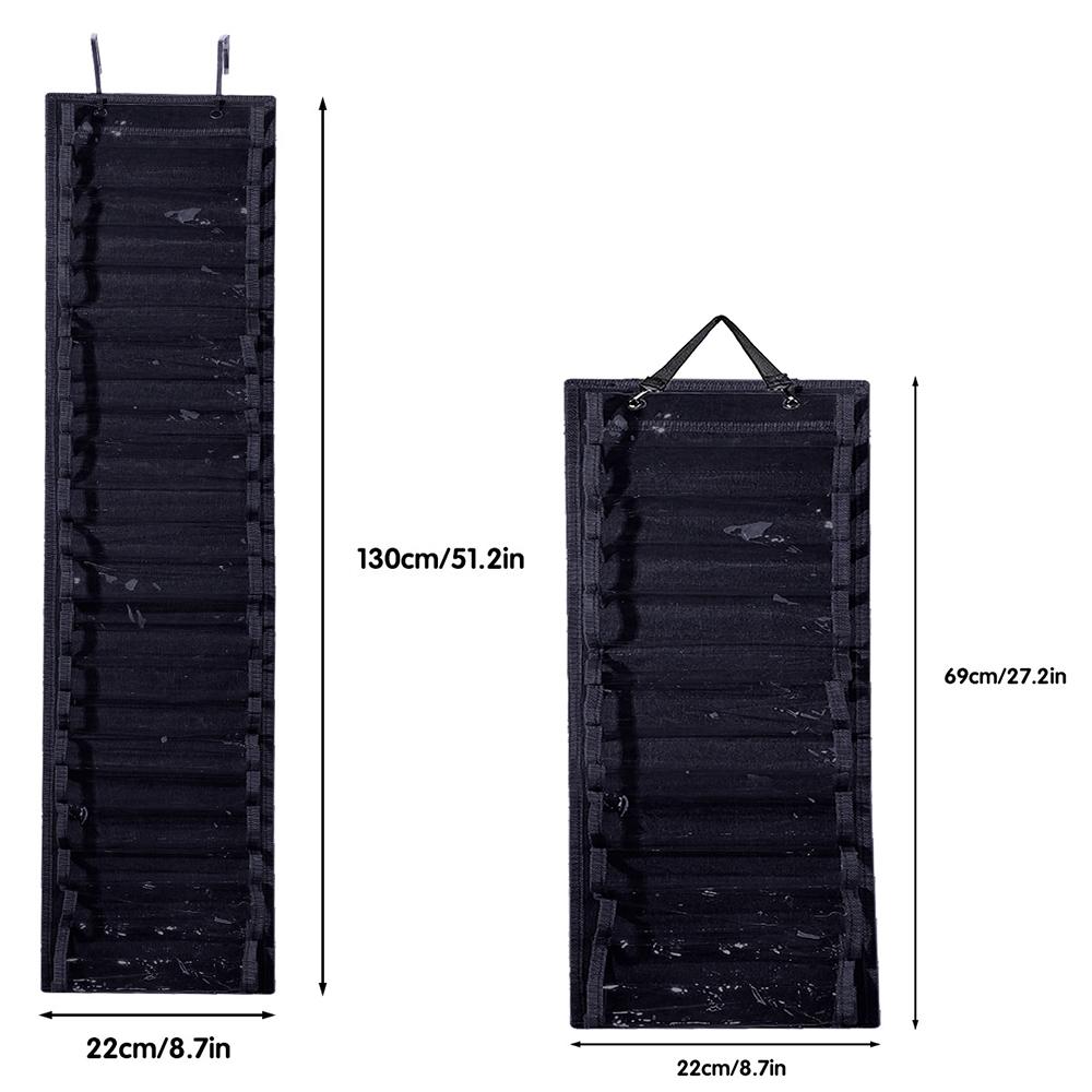 Vinyl Storage Holder 12/24 Grid Craft Vinyl Organizer Storage Hanging Bag with 2 Hook Vinyl Roll Hanging Pocket Bag for Door