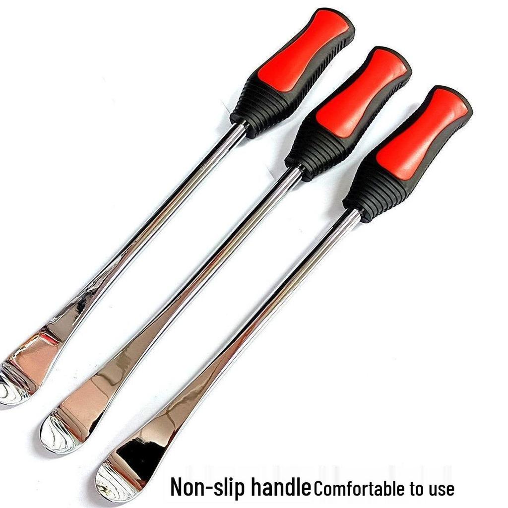 Tire Iron Crowbar: Flat Head Steel Pry Bar for Tubeless Tires & Electric Vehicles