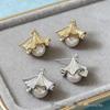 Fan-Shaped Ginkgo Leaf Pearl Tassel Earrings for Women - Light, Luxurious, High-End Statement Pieces